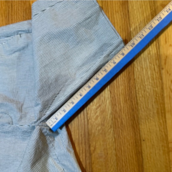 Banana Republic 10” Short Women's Size 4 Flat Front Gray Striped Shorts (a3 NWT - Picture 5 of 9